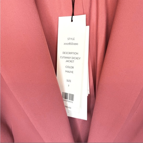 NWT Veronica Beard Mauve Pink Cutaway Dickey Jacket Size 2 - Picture 5 of 6